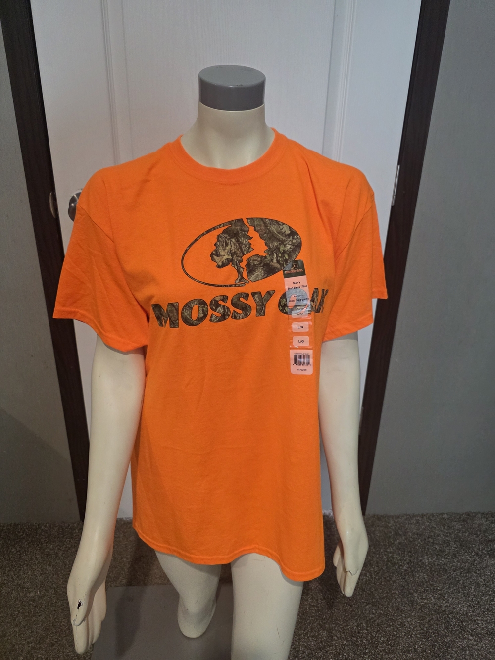 Mossy Oak Bright Orange Camo Logo Tee